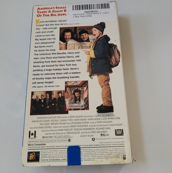 Home Alone 2 Lost In New York VHS Tape - Picture 2 of 2